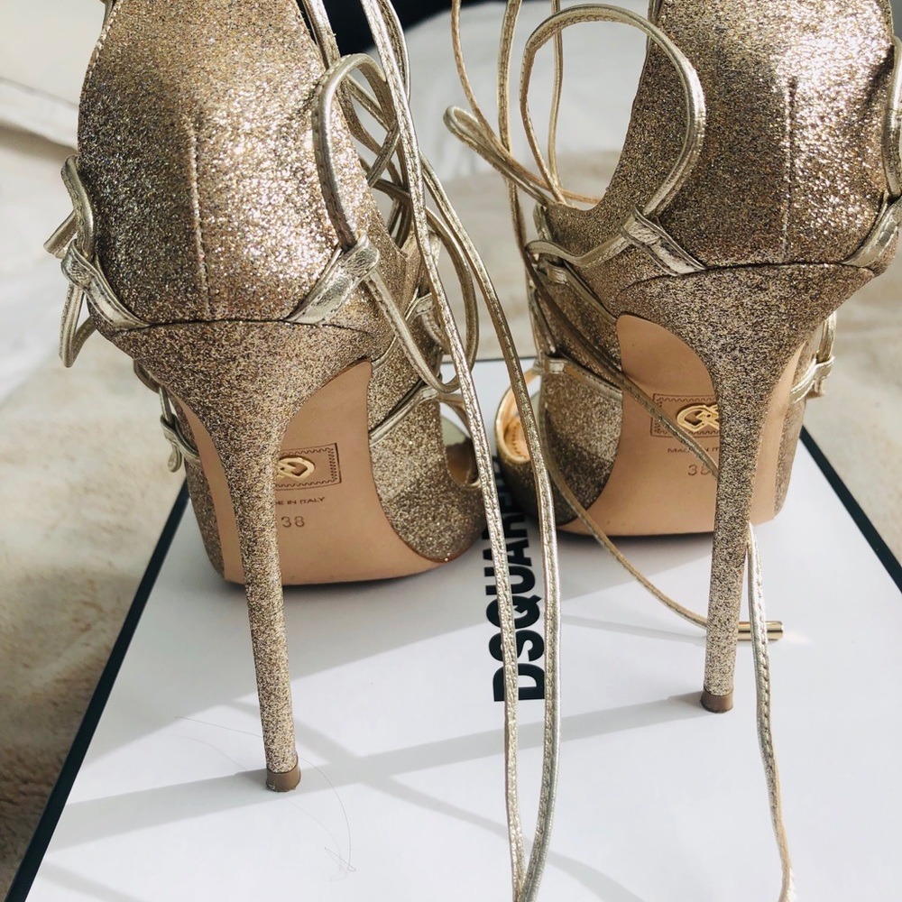 DSQUARED2 RIRI Sandal Gold BOX AND DUST BAG 38 - Picture 5 of 8